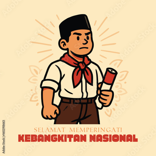National Awakening Day A Young Man Standing Proudly with Determination and Spirit
