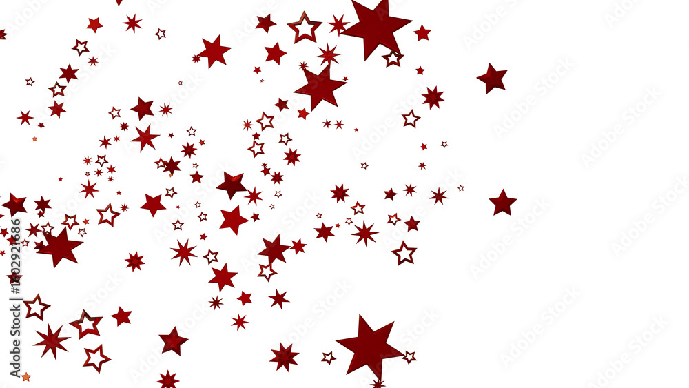 Red Stars Scattered on White Background Red Stars Scattered on White Background