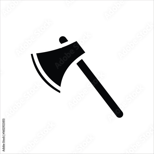 Axe icon. Axe silhouette vector illustration for camping, chopping, cutter, wood, web designing icons and projects. Vector illustration on white background.