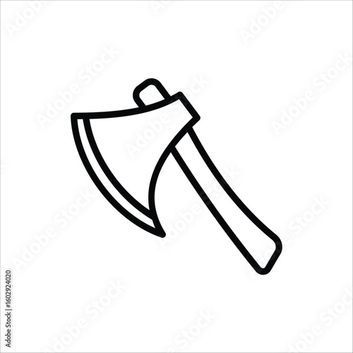 Axe icon. Axe silhouette vector illustration for camping, chopping, cutter, wood, web designing icons and projects. Vector illustration on white background.
