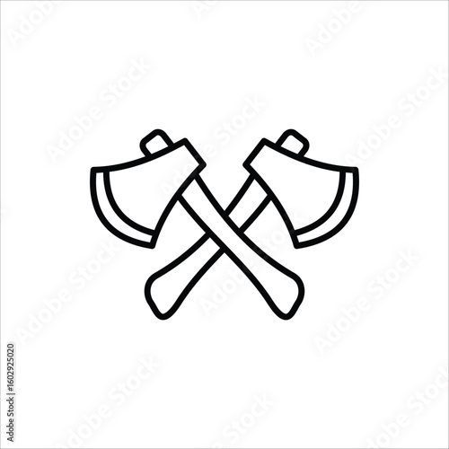 Axe icon. Vector illustration for web design. Isolated on white background.