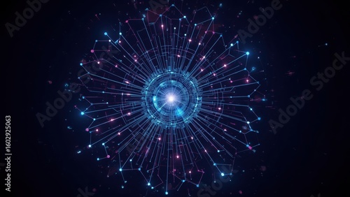 AI Alignment. Post Quantum Cryptography IIoT Ethical singularity Mlops Smart factory solix Istio Qanplatform Jasper Blue glowing network sphere, digital connection, futuris