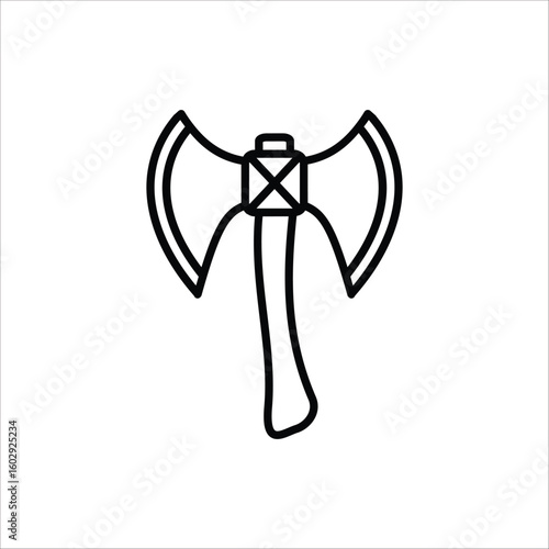 Axe icon. Vector illustration for web design. Isolated on white background.