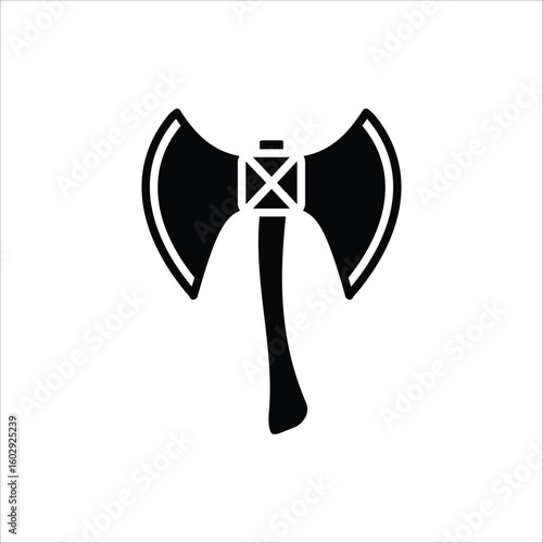 Axe icon. Vector illustration for web design. Isolated on white background.