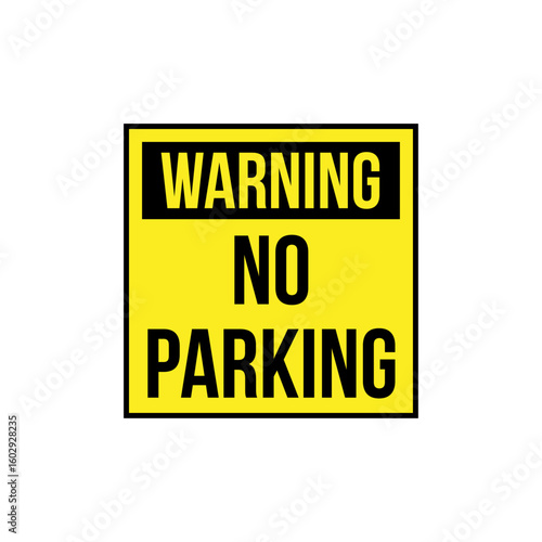 Urban restriction sign showing no parking traffic rule
