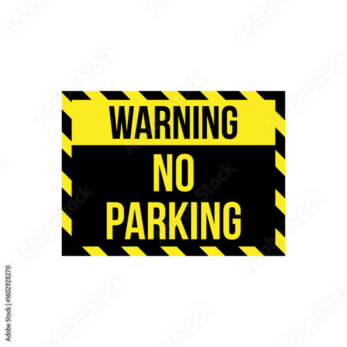 Urban restriction sign showing no parking traffic rule