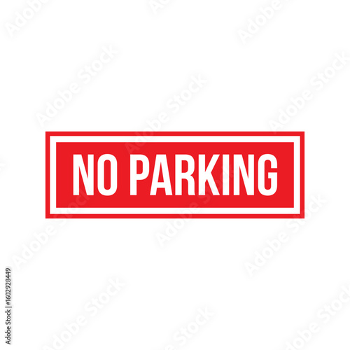 Urban restriction sign showing no parking traffic rule
