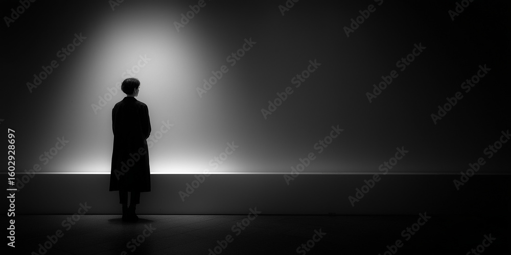 Obraz premium black and white minimalist photo with a black and white background