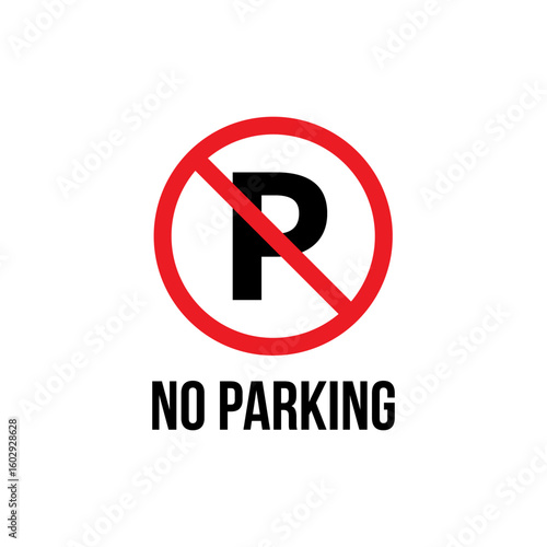 Free Download Urban restriction sign showing no parking traffic rule - GFXLoad