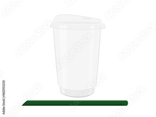 Smoothie in a glass on a white background.