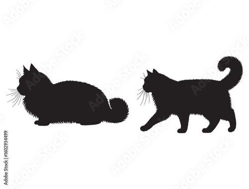 Wallpaper Mural ANGORA CAT SILHOUETTE Torontodigital.ca