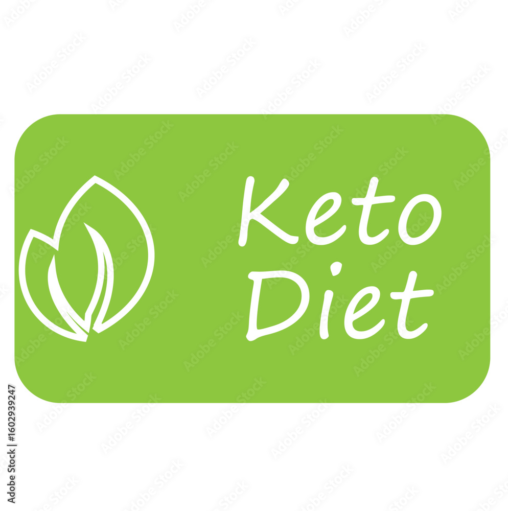 Fototapeta premium keto diet logo label emblem sticker, certified icon, vegan food diet.