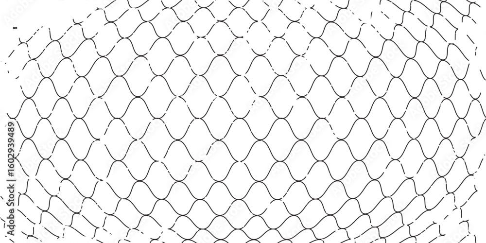 Fototapeta premium Mesh texture for fishing nets. Grunge pattern for sportswear or soccer goal volleyball net basketball white background