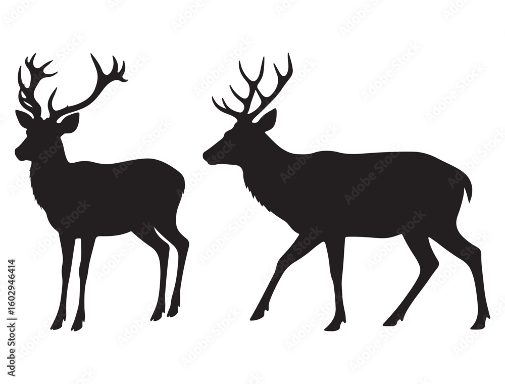 Obraz premium DEER SILHOUETTE