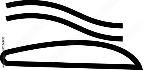 Aerodynamics line single icons, flight and air motion symbol collection, aviation and airflow isolated graphic group in minimal outline style, airplane, jet, thrust, lift, drag, streamline vector