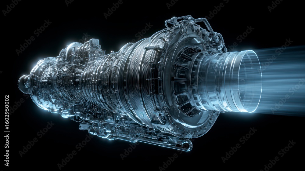 Turbine engine design illustration Turbine engine design illustration