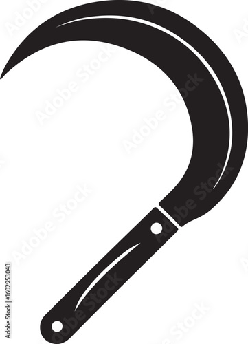 Hand sickle silhouette vector illustration design
