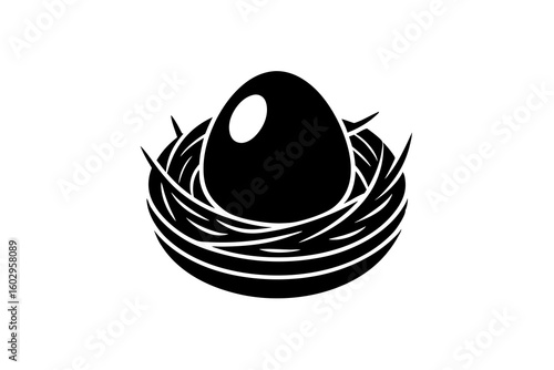 401k Retirement Nest Egg Line Art Icon – Minimalist SVG for Finance Apps & Websites