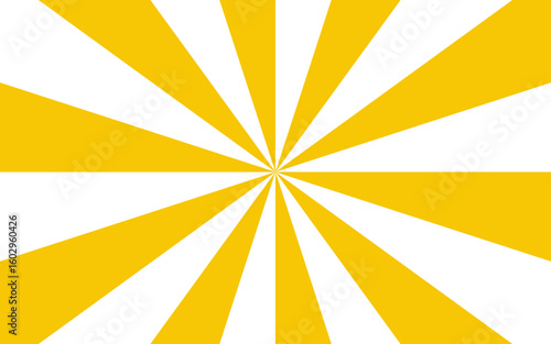 Abstract bright and energetic spiral background with alternating curved yellow and white segments. Motion and visual depth, resembling a pinwheel or vortex effect. Retro, playful, and eye-catching 