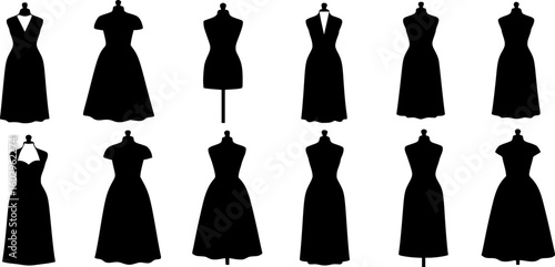 dummy dress hand drawing illustration vector. flat vector silhouette
