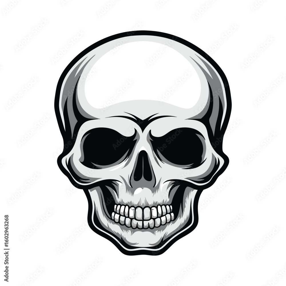 Fototapeta premium Editable Skull Vector Graphic – Isolated & Scalable