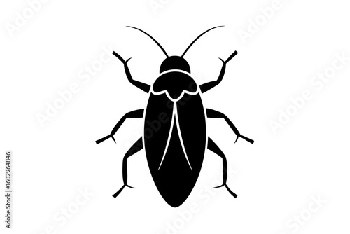 Cockroach Pest Control Infestation Flat Vector Icon Illustration

