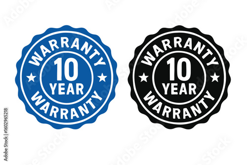 Two 10-Year Warranty Seals, Blue and Black Options