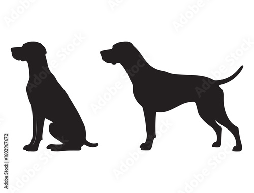 POINTER DOG SILHOUETTE.