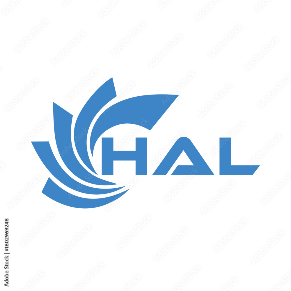 Obraz premium HAL letter design. HAL letter technology logo design on white background. HAL Monogram logo design for entrepreneur and business
