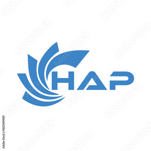 HAP letter design. HAP letter technology logo design on white background. HAP Monogram logo design for entrepreneur and business