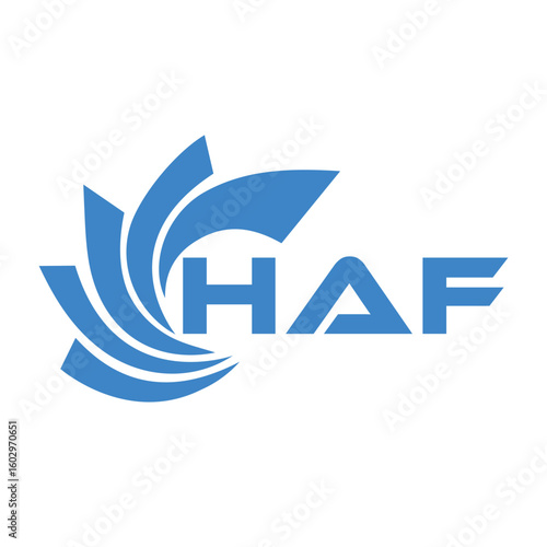 HAF letter design. HAF letter technology logo design on white background. HAF Monogram logo design for entrepreneur and business