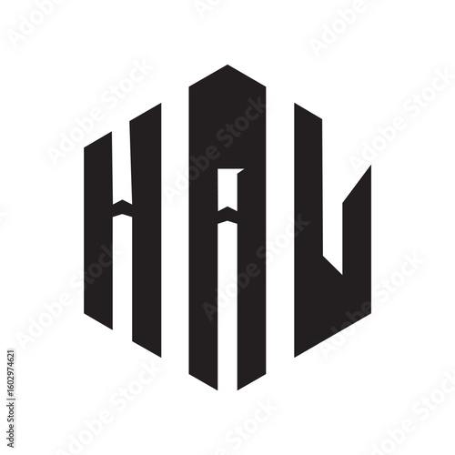HAL letter design. HAL letter technology logo design on white background. HAL Monogram logo design for entrepreneur and business