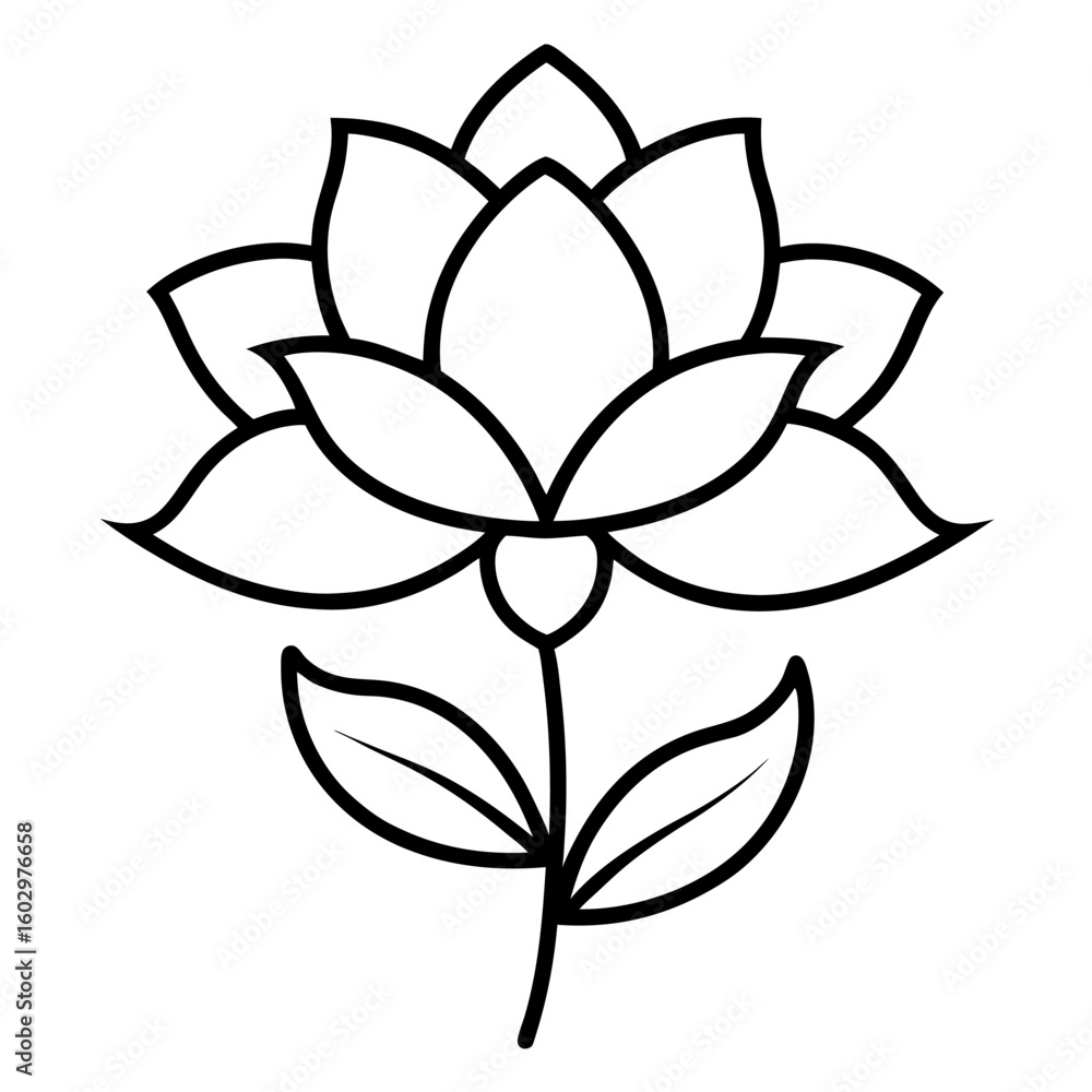 Fototapeta premium black and white flower