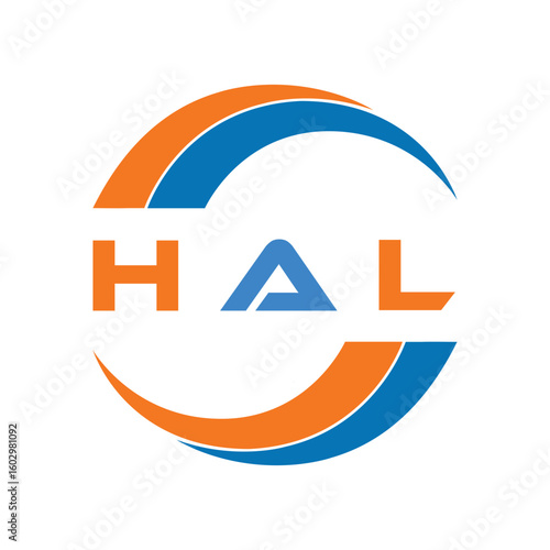 HAL letter design. HAL letter technology logo design on white background. HAL Monogram logo design for entrepreneur and business