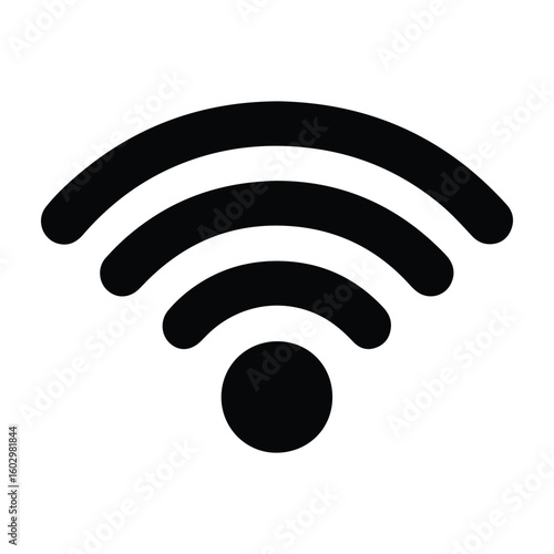 wi fi symbol, wi fi icon vector illustration, Modern wireless internet signal strength icon for digital interfaces