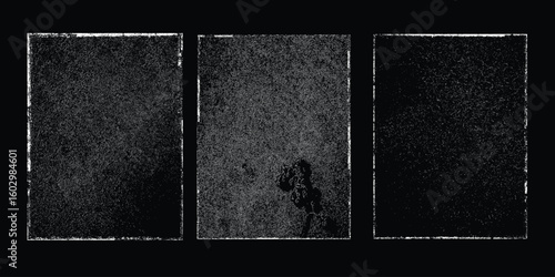 Grunge textures set. Collection of vector overlay, distress, textures .Simply Place texture over any Object to Create grunge,splattered ,dirty effect .
