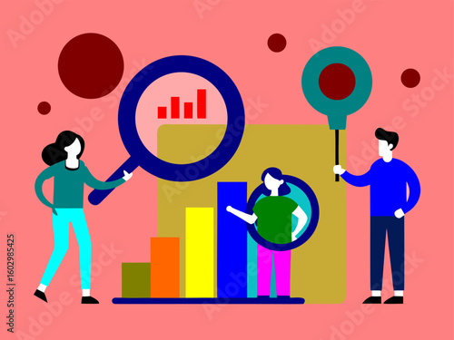  team analyzing with report