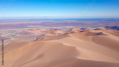 Fototapeta Naklejka Na Ścianę i Meble -  Namibia, Aerial View of the Namib Desert