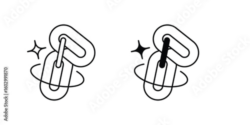 hashtag set icon with white background vector stock illustration