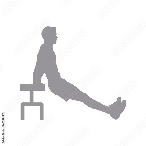 Parallel Bar Workout Silhouette