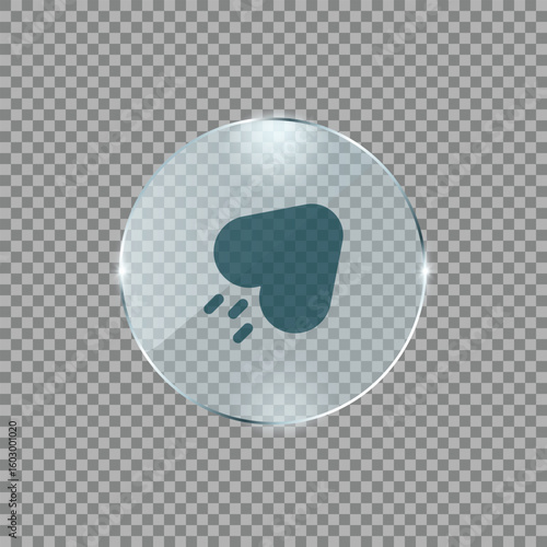 Heart icon with crack and tear drop symbolizing breakup emotional hurt sadness and relationship problem in expressive flat UI style
