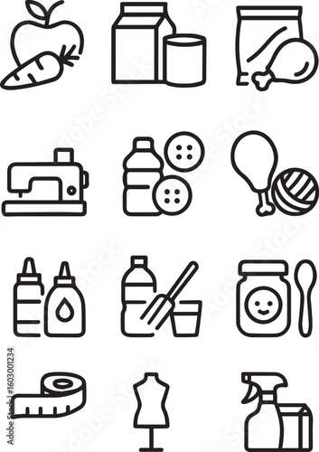 Groceries Icon Set_ 