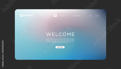 Modern website landing page with clean design and welcome message, perfect for business.