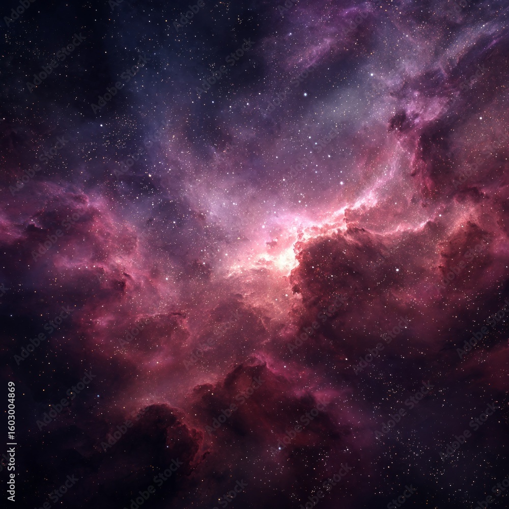 Fototapeta premium A deep purple sky with a few stars and clouds