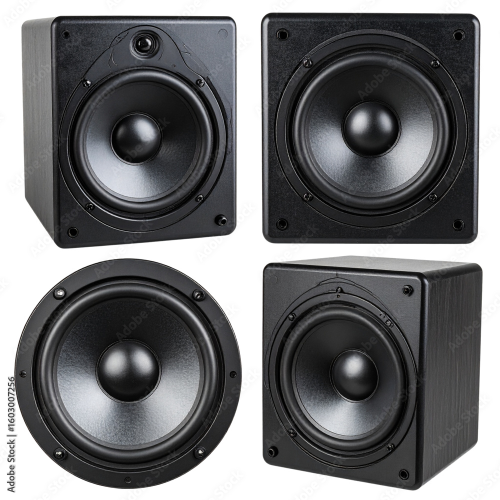 Set of Audio Speaker Parts in Multiple Angles Transparent PNG Set of Audio Speaker Parts in Multiple Angles Transparent PNG