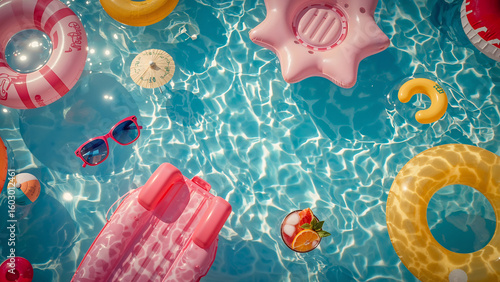 summer theme pool background