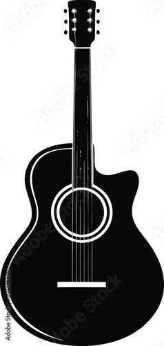 Acoustic Guitar Silhouette For Musical Instruments new 2025 trendy