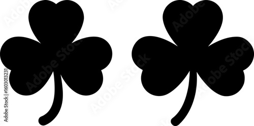 Black shamrock vector, shamrock art, shamrock vector art design, Vector of shamrock art, shamrock isolated