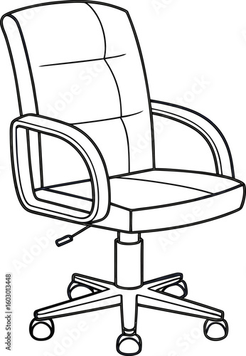 Modern office chair with adjustable height and casters furniture