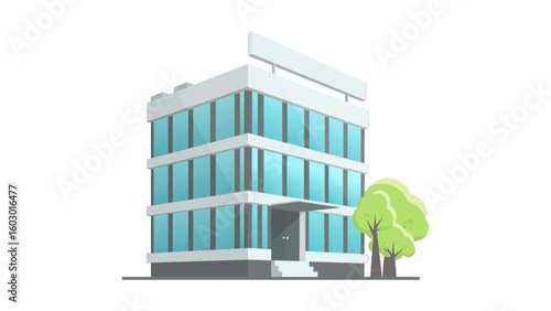 Modern office building with clean lines offers a professional and welcoming atmosphere for business and collaboration in a sleek, innovative design space